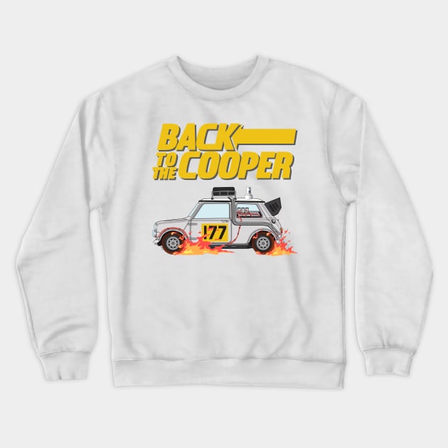 Back To The Cooper Classic Time Machine Mini Crewneck Sweatshirt by Print Cartel